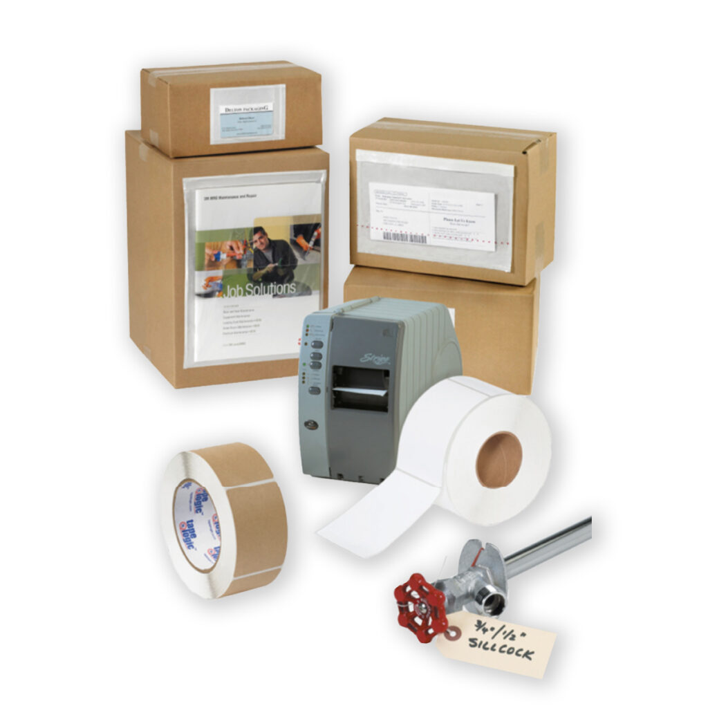 Packing list envelopes, labels, and tags available from Rhino Container.